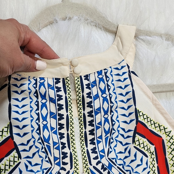 VENUS NWOT Geometric Abstract Sleeveless Midi Dress Size Large Aztec Event Party - Picture 7 of 13